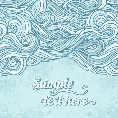 Blue abstract pattern, waves background