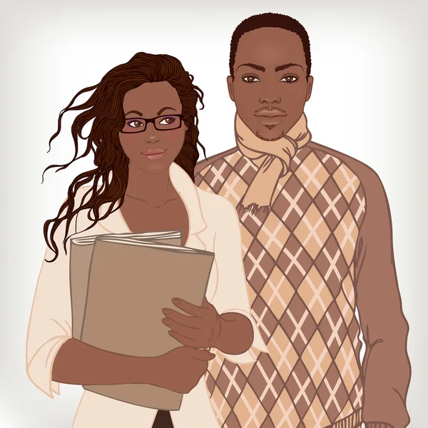 African American couple — Stock Vector