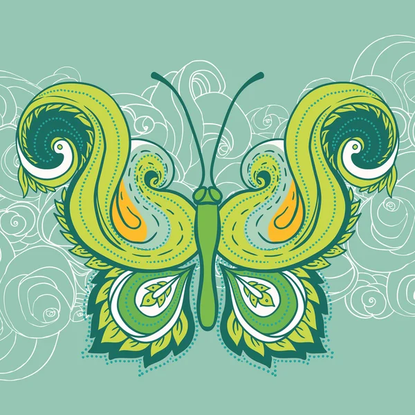 Papillon décoratif — Image vectorielle