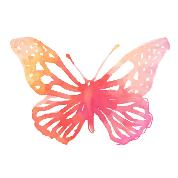 Amazing watercolor butterfly — Stock Vector