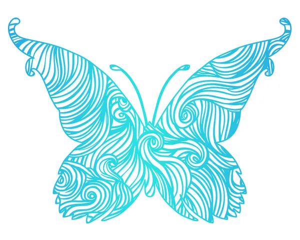 Mariposa decorativa — Vector de stock