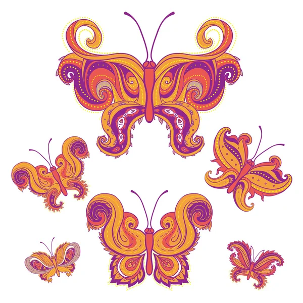 Mariposa decorativa — Vector de stock