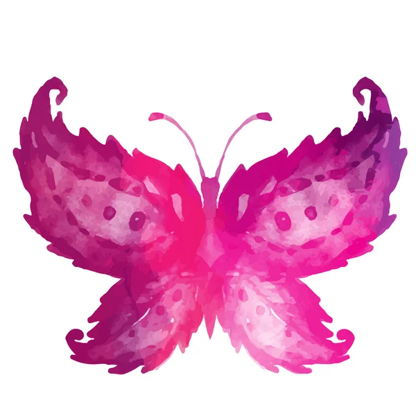 Amazing watercolor butterfly — Stock Vector