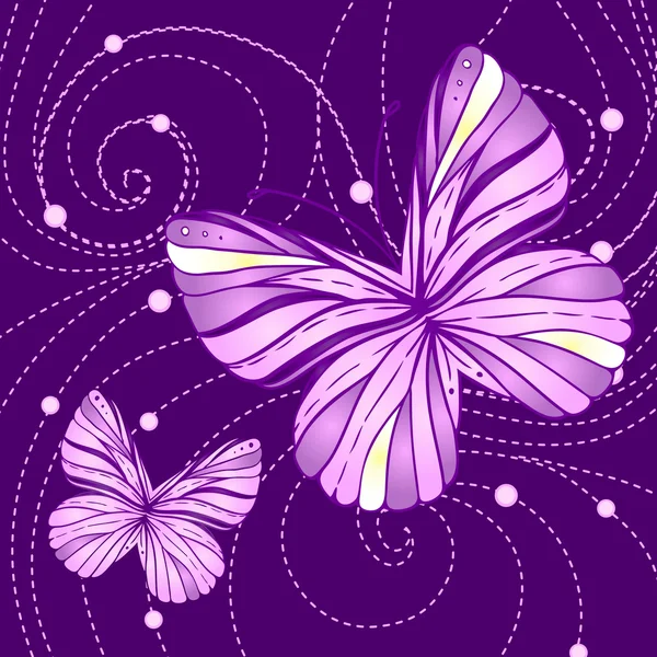 Pozadí s motýly — Stockový vektor
