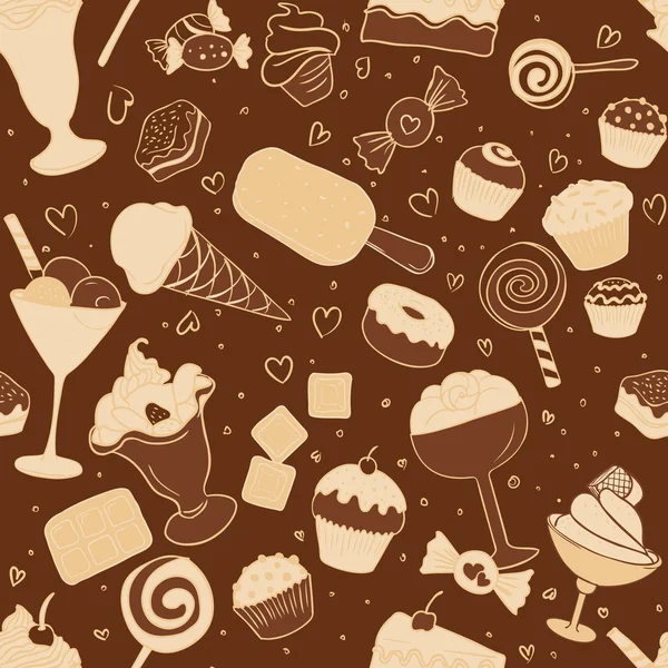 Шоколадные конфеты и конфеты — стоковый вектор