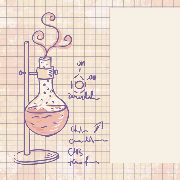 Wetenschap chemie laboratorium achtergrond — Stockvector