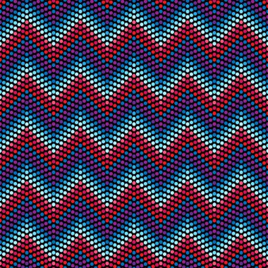 Disco zigzag pattern in retro colors clipart