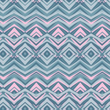 retro renkleri etnik zikzak desen