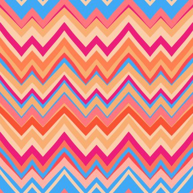 retro renkleri etnik zikzak desen