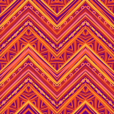 retro renkleri etnik zikzak desen