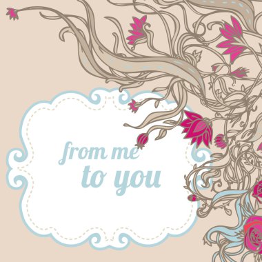 Çiçekli klasik arkaplan