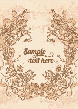 Çiçekli vintage tarzı arkaplan