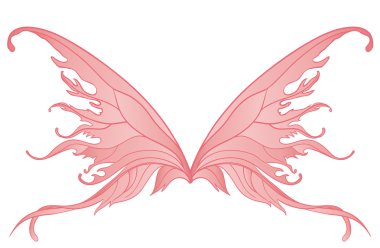 Pair of pink fairy wings