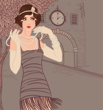 Vintage woman in 1920s style