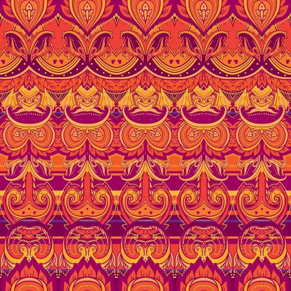 Motif de paisley floral ornemental — Image vectorielle