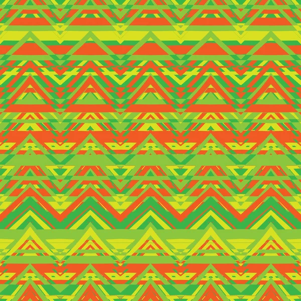 Patrón étnico en zigzag en colores retro — Vector de stock