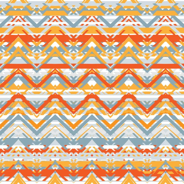 Ethnic zigzag pattern in retro colors — Stock Vector