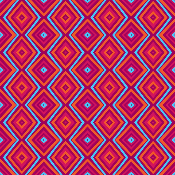 Etnische ruit patroon in retro kleuren — Stockvector