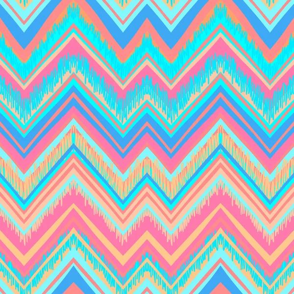 Ethnic zigzag pattern in retro colors — Stock Vector