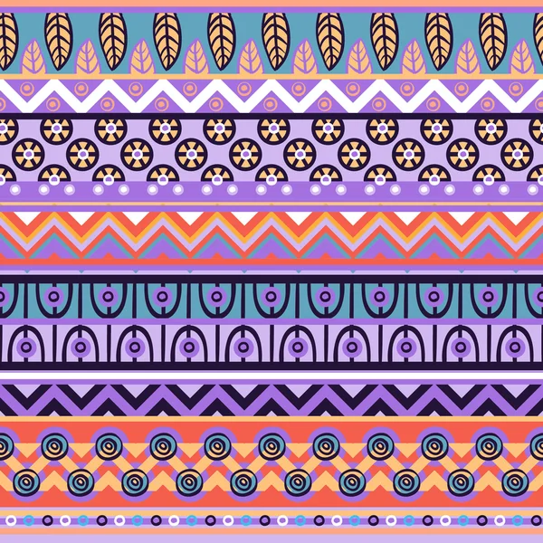 Ethnic African pattern in retro colors — Stock Vector