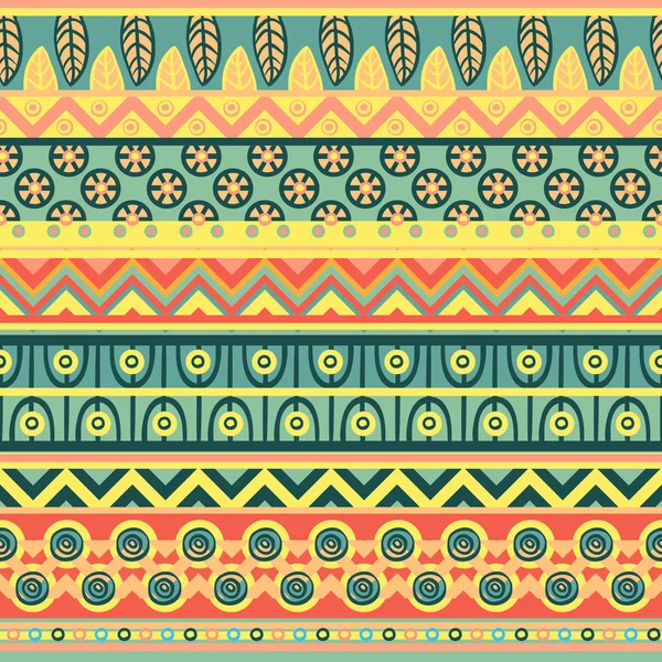 Ethnic African pattern in retro colors — Stock Vector