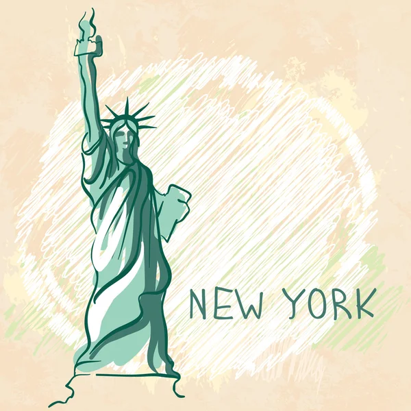 Statue of Liberty, New York, USA — Stock Vector
