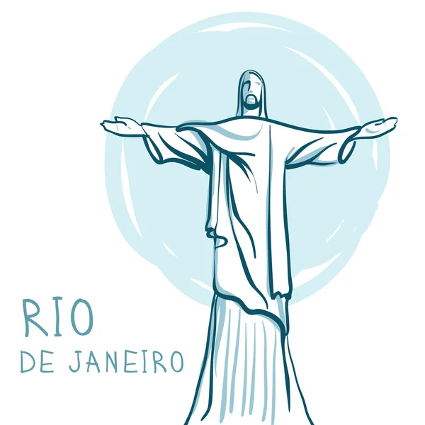 Cristo Redentor, Brasil — Vetor de Stock