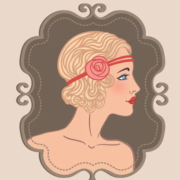 Flapper girl — Stock Vector