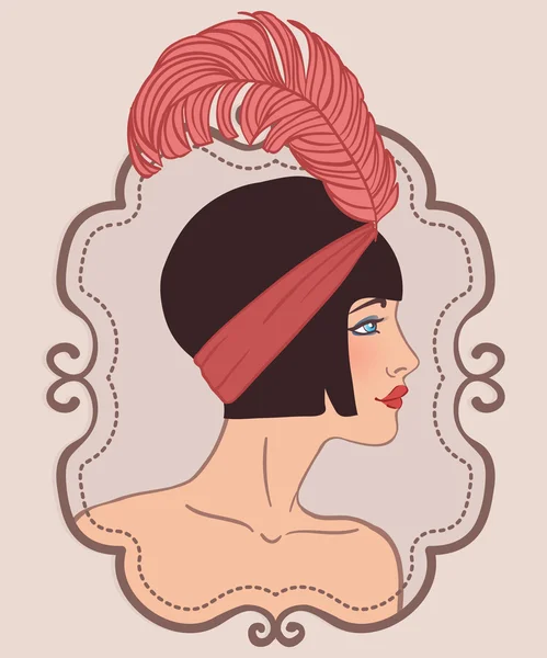 Flapper chica — Vector de stock