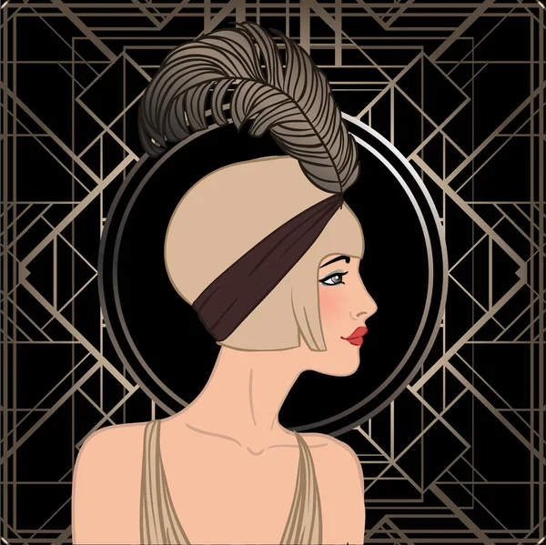 Flapper fille — Image vectorielle