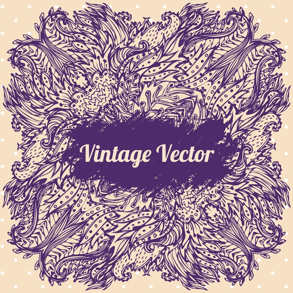 Fleur fleurie beige, vintage — Image vectorielle