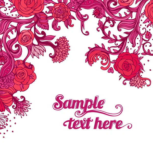 Stylish floral Valentine's day background — Stock Vector