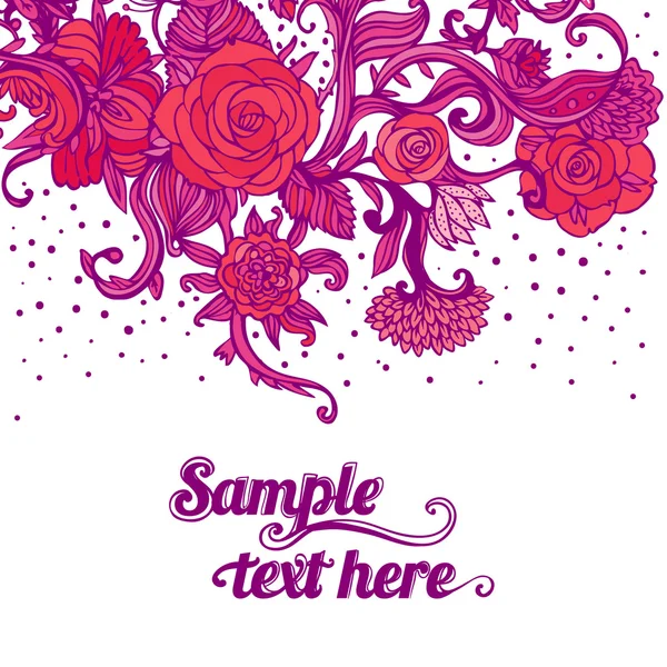Stylish floral Valentine 's day background — стоковый вектор