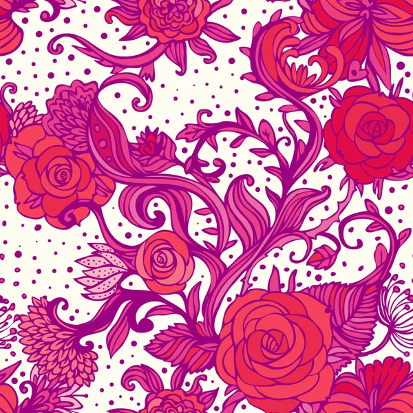 Fondo floral de San Valentín con estilo — Vector de stock