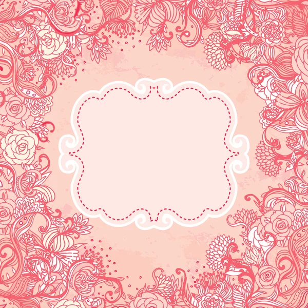 Vintage style background with flowers — Stock Vector