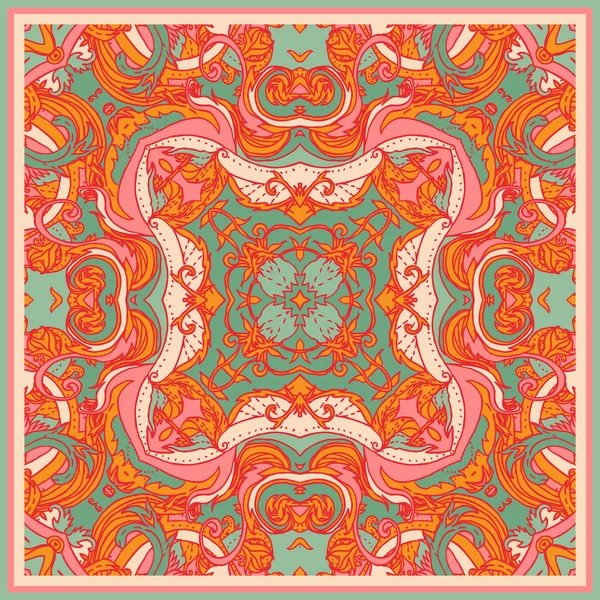Floral paisley ornate seamless pattern — Stock Vector