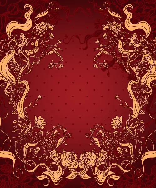 Fond vintage orné baroque — Image vectorielle