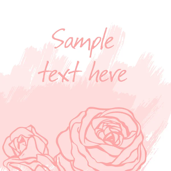 Belle conception de roses sur fond beige — Image vectorielle