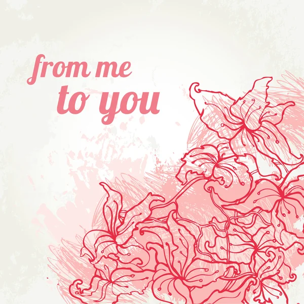 Grunge vintage fond floral — Image vectorielle