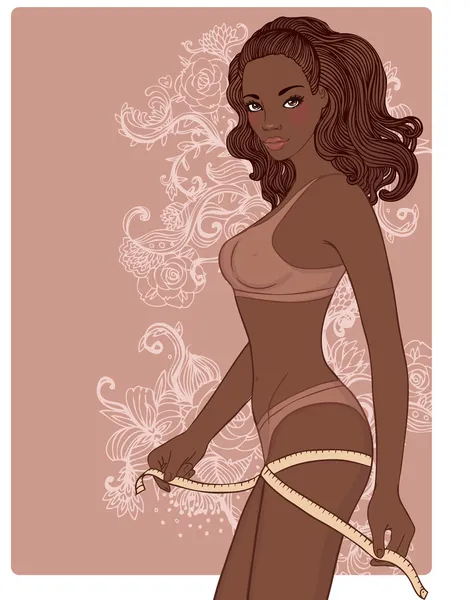 美丽的非洲裔美国女人 — 图库矢量图片