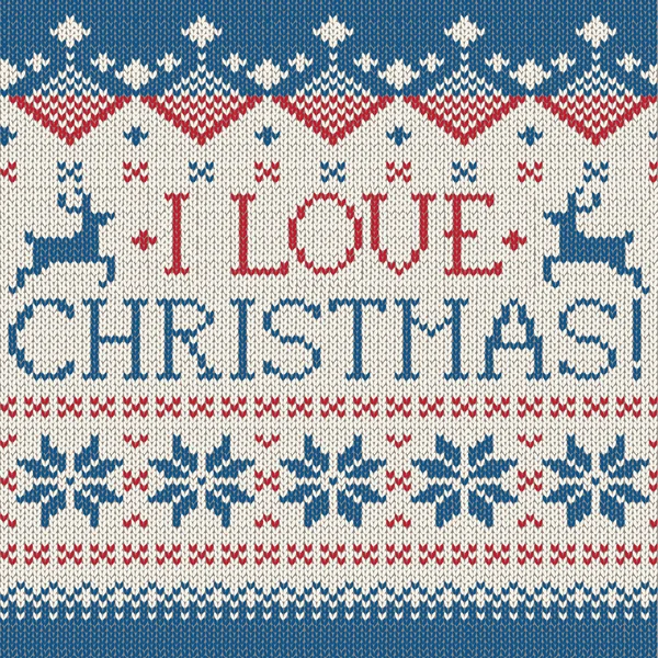 Kocham Boże Narodzenie — Wektor stockowy