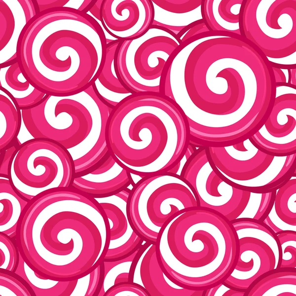Sucettes de bonbons fond de motif sans couture — Image vectorielle