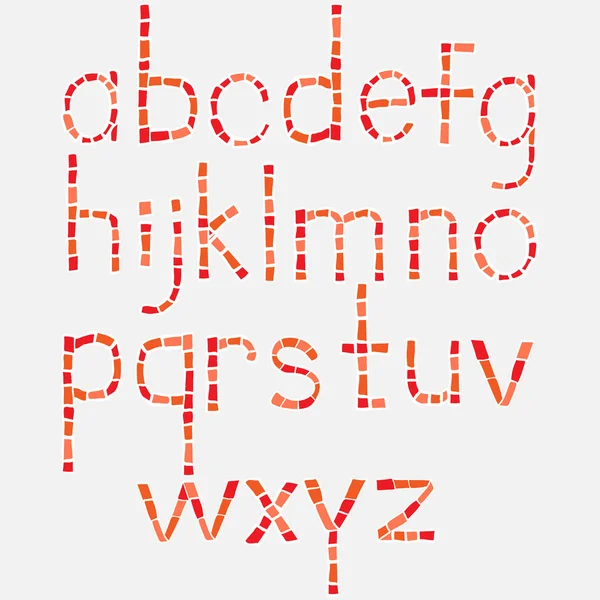 Glasmosaik lateinisches Alphabet Set — Stockvektor