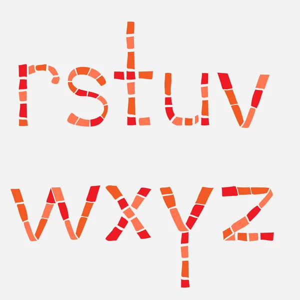 Стеклянный латинский алфавит — стоковый вектор