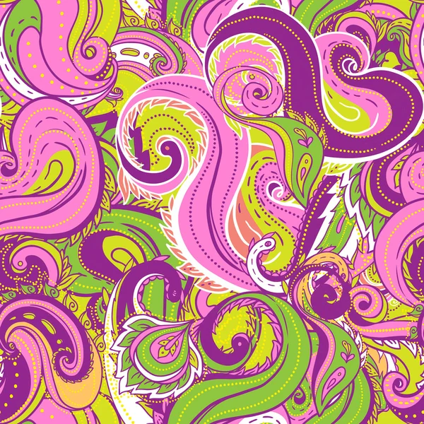 Motif de paisley floral ornemental . — Image vectorielle