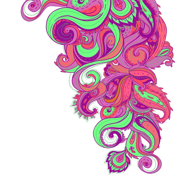 Sierlijke paisley bloemmotief — Stockvector