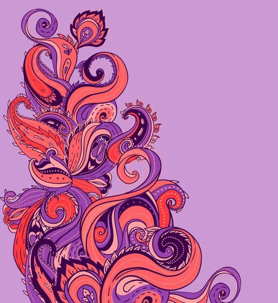 Patrón de paisley floral adornado — Vector de stock