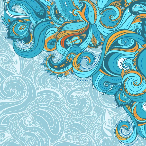 Patrón de paisley floral adornado — Vector de stock