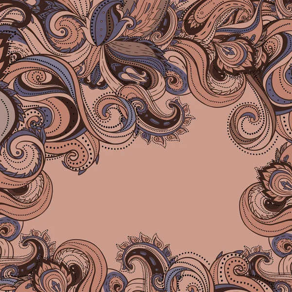 Sierlijke paisley bloemmotief — Stockvector