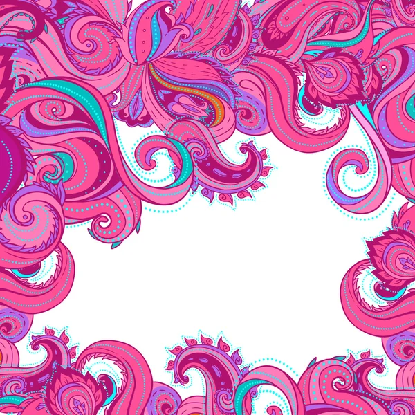 Sierlijke paisley bloemmotief — Stockvector